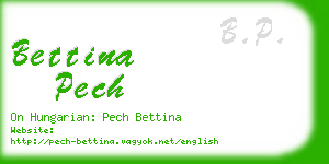 bettina pech business card